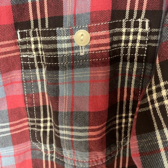Cremieux Classics Red Blue Black Plaid Elbow Patches Shirt Mens Large - Picture 4 of 9